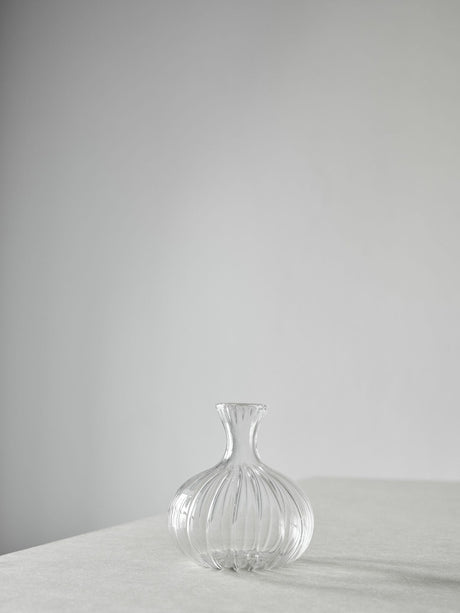 Tell Me More Como Ripple glasvase small – rillet transparent vase i borosilikatglas