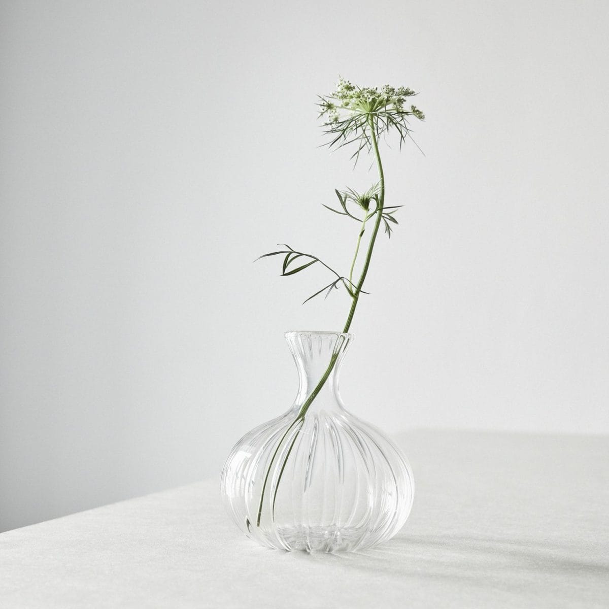 Tell Me More Como Ripple glasvase small – rillet transparent vase i borosilikatglas