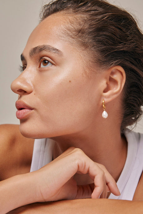 ENAMEL Copenhagen Significant Pearl hoops med aftagelige ferskvandsperler