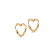 ENAMEL Copenhagen Organic Heart Small Hoops guldbelagte hjerte øreringe