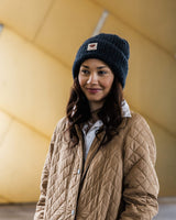 Navy blå Coffee Beanie strik