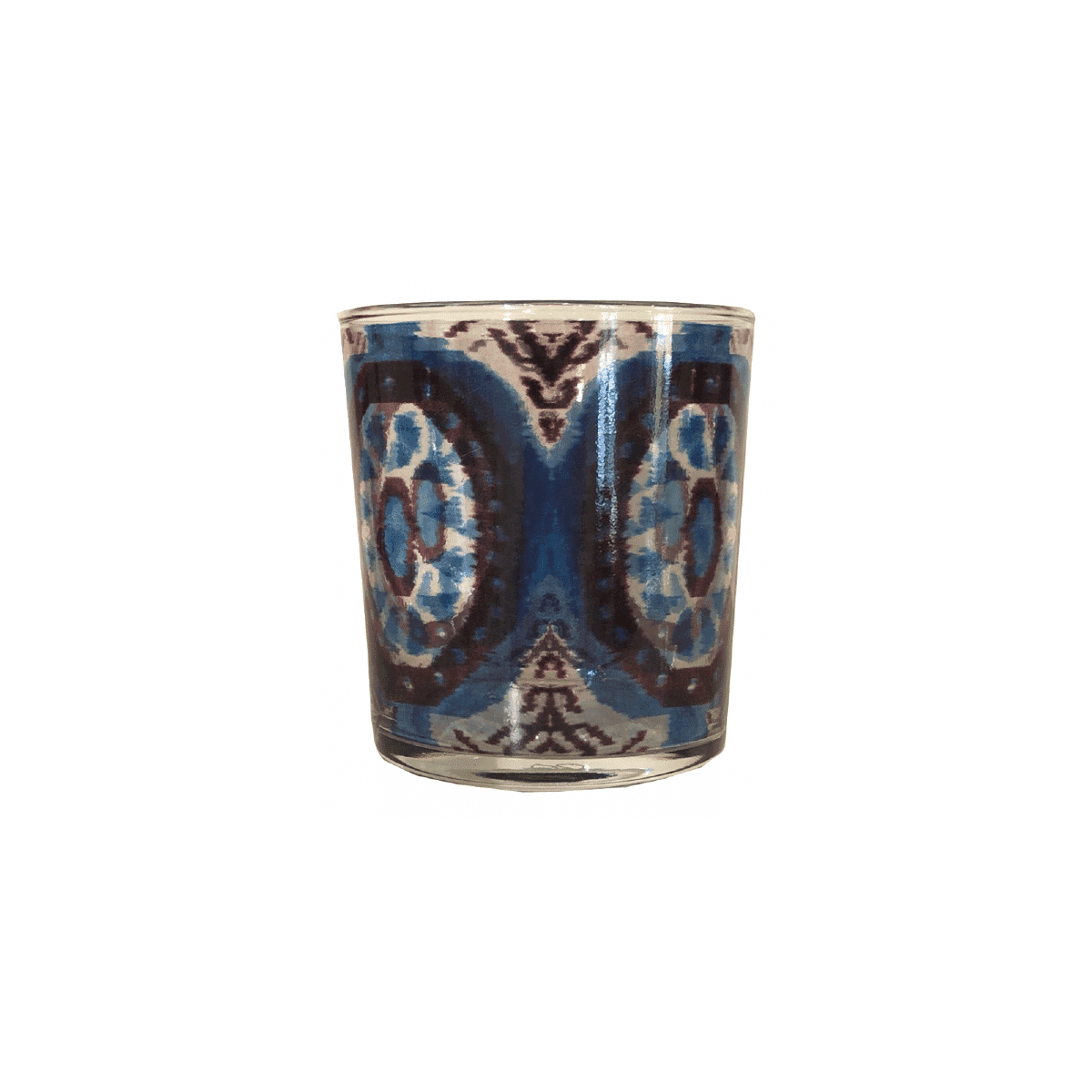 ikat glas blå