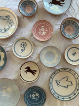 Tallerken 19-22 cm – Simone Double Flower Blå