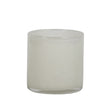 Tell Me More Lyric lysestage small – linen mundblæst glasstage med lys og naturlig tone