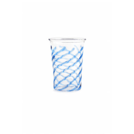 swirl glas blå