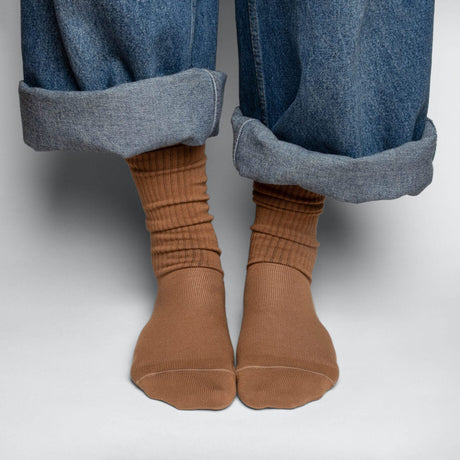 Aydo Studio Copenhagen Tigers Eye strømper 36-40 mid calf brun