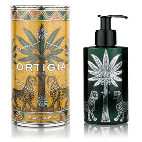Bodylotion og håndcreme med pumpe i smuk gaveæske Zagara fra Ortigia