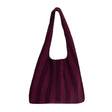By Stær Olivia taske i bordeaux stribet design