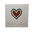 Kort i genanvendt papir – Sweetheart (14x14 cm)