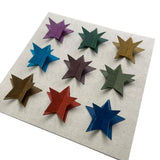 Kort i genanvendt papir – Stjerner (14x14 cm)