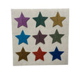 Kort i genanvendt papir – Stjerner (14x14 cm)