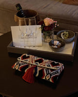 Velour taske clutch