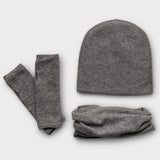Gråmeleret cashmere accessories
