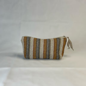 Sandfarvet makeup taske