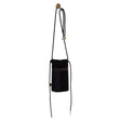 Plisseret satin crossbody taske i sort fra Multitudes, håndlavet i Italien