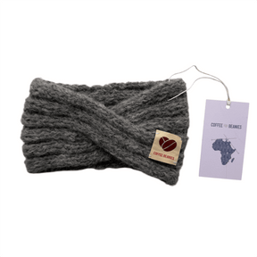 Håndstrikket pandebånd fra Coffee Beanies i uld