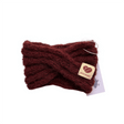 Håndstrikket bordeaux pandebånd fra Coffee Beanies i uld
