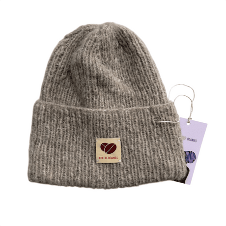 Coffee Beanies sandfarvet uld strikhue