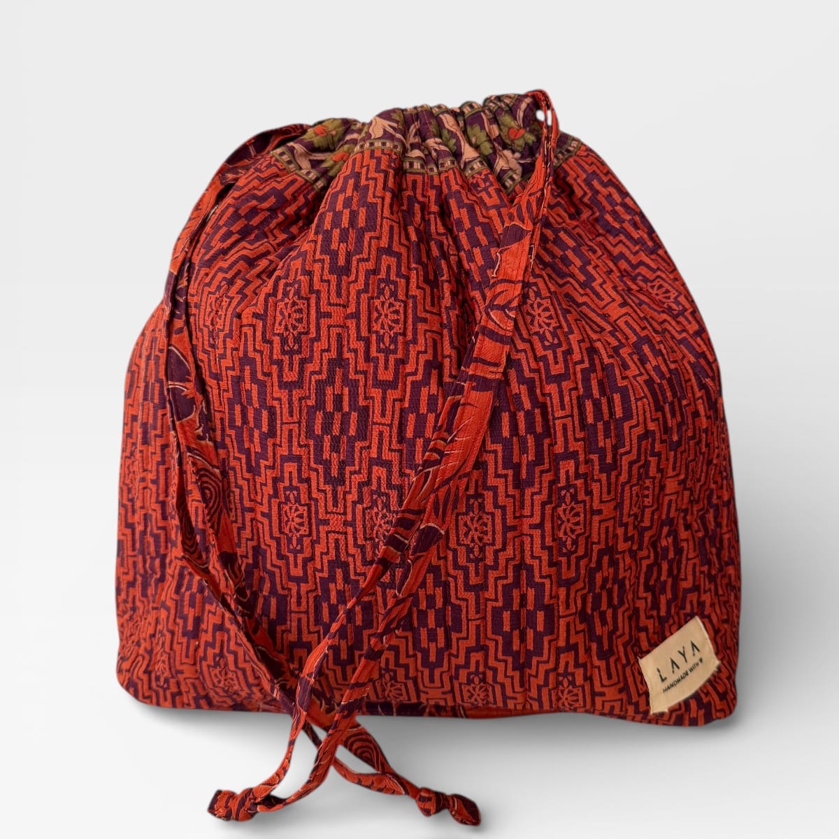 Laya projekttaske stor orange og lilla