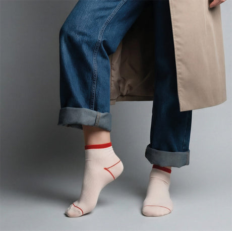 Aydo Studio Nice Barely Pink strømper 36-40 rillet strik