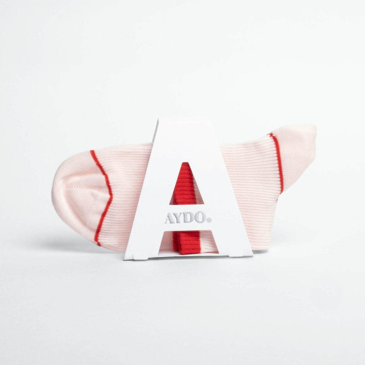 Aydo Studio Nice Barely Pink strømper 36-40 rillet strik