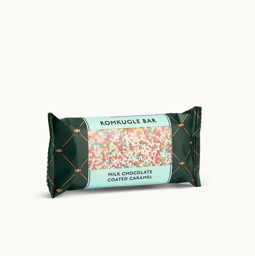 Karamelbar – Romkugle i lys chokolade
