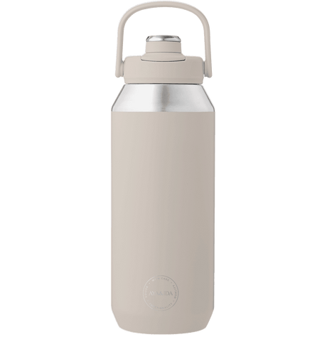 AYA&IDA Sports Bottle 950 ml Cream Beige drikkedunk i rustfrit stål
