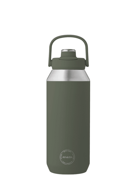 AYA&IDA Sports Bottle 950 ml Tropical Green drikkedunk i rustfrit stål