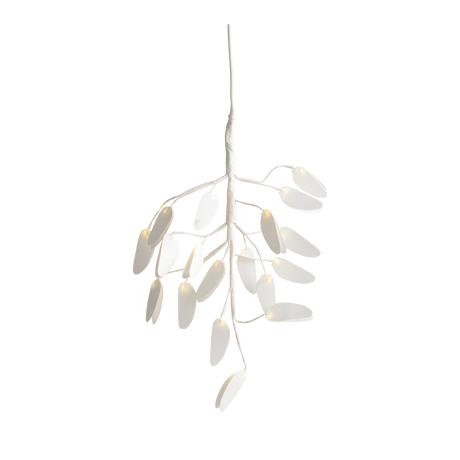 LED Mistelten i papir, Vanilla, 15 x 26 cm