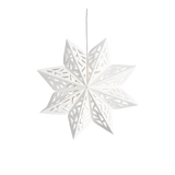 LED julestjerne i papir til juletræ og vindue, Vanilla, 7,5 x 30,5 cm