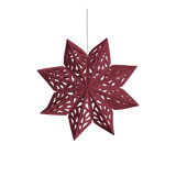 LED julestjerne i papir til juletræ og vindue, Carmine Red, 7,5 x 30,5 cm
