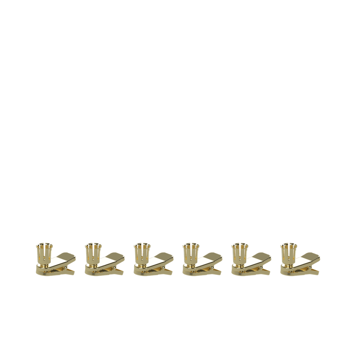 Uyuni clips metallic brass – 6 stk. til LED juletræslys