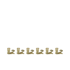 Uyuni clips metallic brass – 6 stk. til LED juletræslys
