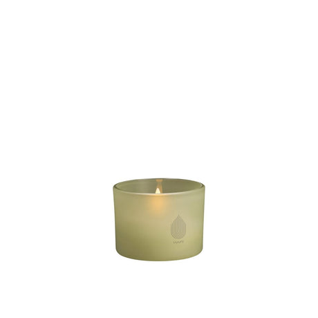 Uyuni LED lys i glas, Light green leaf, 8,2 x 6 cm