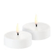 Uyuni Maxi Fyrfadslys, Genopladelige, White, 6 cm (2 stk.)