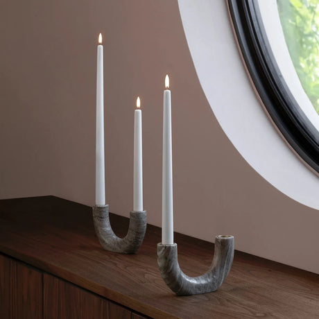 Uyuni LED Kronelys, Nordic White, 25 cm (Smooth, 2 stk.)