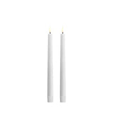 Uyuni LED Kronelys, Nordic White, 25 cm (Smooth, 2 stk.)