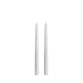 Uyuni LED Kronelys, Nordic White, 25 cm (Smooth, 2 stk.)