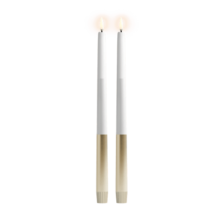LED slanke stagelys – Stripe Gold, 2-pak (2,3 x 32 cm)