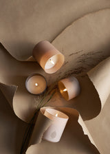 Uyuni LED lys i glas, Beige, 8,2 x 6 cm