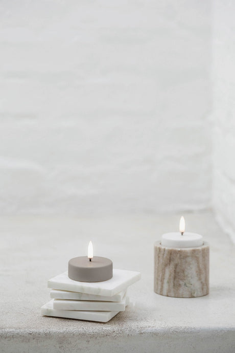 Uyuni LED Fyrfadslys, Nordic White, 6 cm (Smooth)