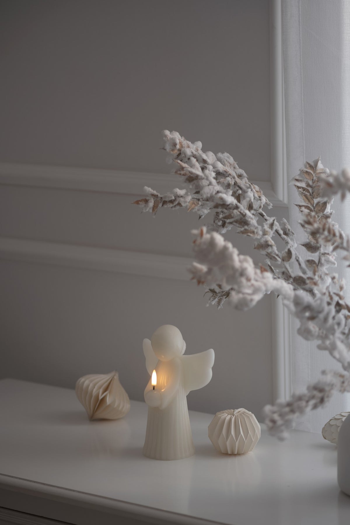 LED engel-lys stor, Vanilla, 14 x 19 cm