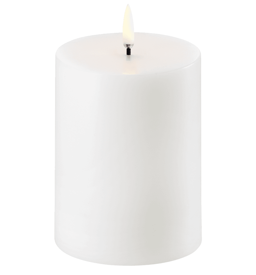 Uyuni LED Bloklys, Nordic White, 7,8x10 cm (Smooth)