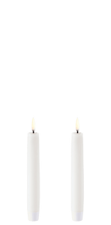 Uyuni LED Kronelys, Nordic White, 15 cm (Smooth, 2 stk.)