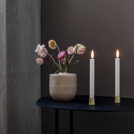 Uyuni LED Kronelys, Nordic White, 15 cm (Smooth, 2 stk.)