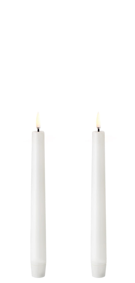 Uyuni LED Kronelys, Nordic White, 20 cm (Smooth, 2 stk.)