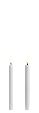 LED mini lys, Nordic White Waxed, 1,3×13,8 cm (2-pak)