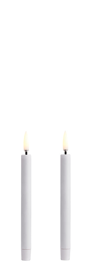 LED mini lys, Nordic White Waxed, 1,3×13,8 cm (2-pak)