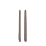 Uyuni LED Kronelys, Sandstone, 25 cm (Smooth, 2 stk.)