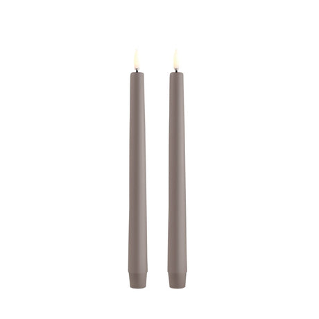 Uyuni LED Kronelys, Sandstone, 25 cm (Smooth, 2 stk.)